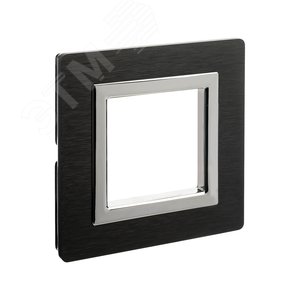 Рамка из алюминия, ''Avanti'', черная, 2 модуля - фото 2