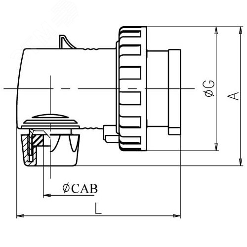 Вилка кабельная угловая IP67 32А 3P+E+N 400В - фото 2