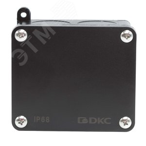 Коробка индустриальная 87х75х45 мм, IP68 с        гладкими стенками, черная - фото 2