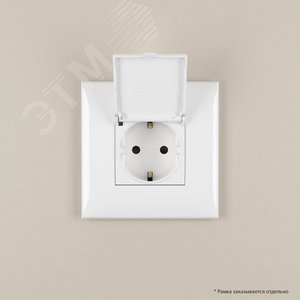 Avanti Розетка с крышкой в стену, 2P+E, ''Белое облако'' - фото 6