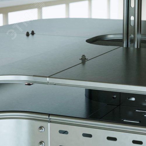 Крышка лотка с заземлением 400х3000мм 1.2мм горячеоцинкованная - фото 2