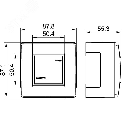 Коробка универсальная 1 выключатель для миниканала - фото 2