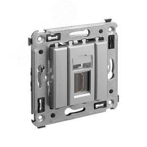 Avanti HDMI розетка одинарная в стену, тип А-А,  Закаленная сталь - фото 2