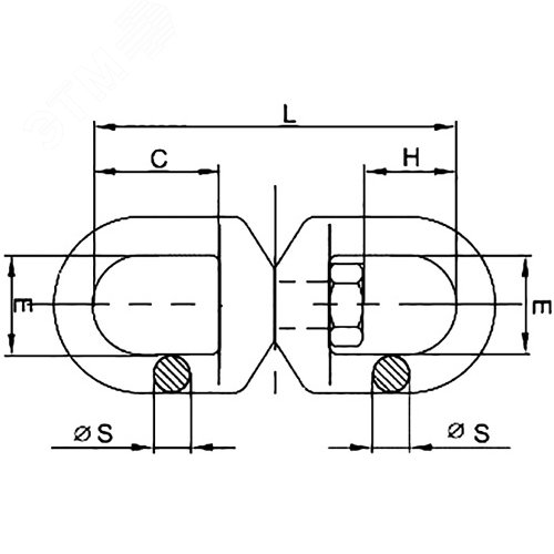 Вертлюг петля-петля D8 - фото 2