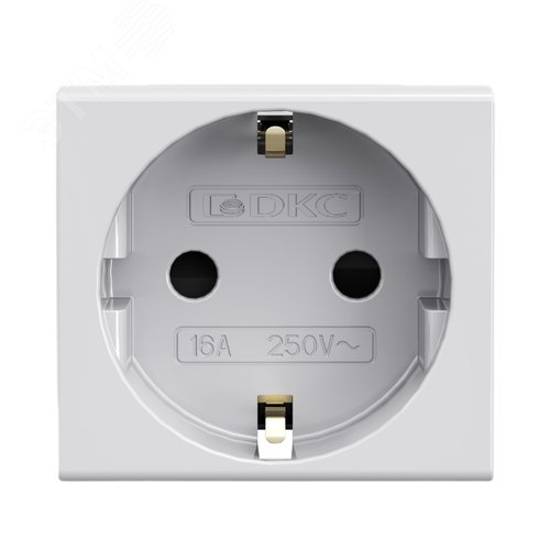 Розетка силовая 2Р+Е, со шторками, ЭУИ Вива (Viva) - фото 1