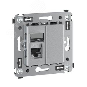 Avanti Компьютерная розетка RJ-45 в стену, кат.5e одинарная экранированная, Закаленная сталь - фото 3