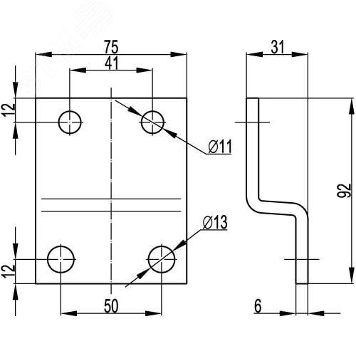 Пластина крепления консолей горячеоцинкованный горячеоцинкованная - фото 2
