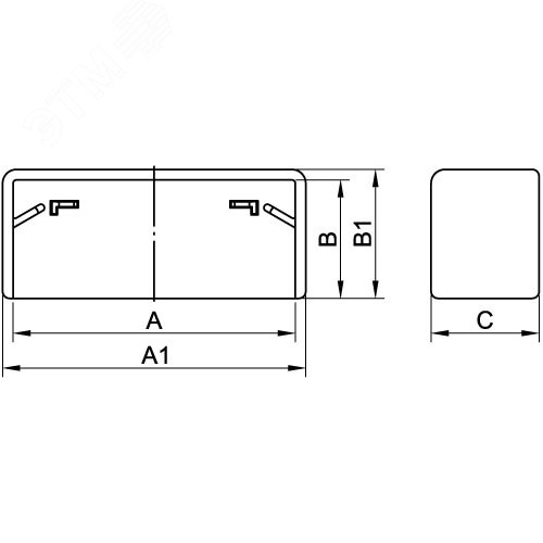 Заглушка торцевая LM 22x10 коричневая - фото 2