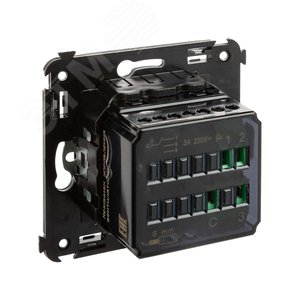 Avanti Механизм управления вентиляторами в стену, Черный квадрат - фото 4