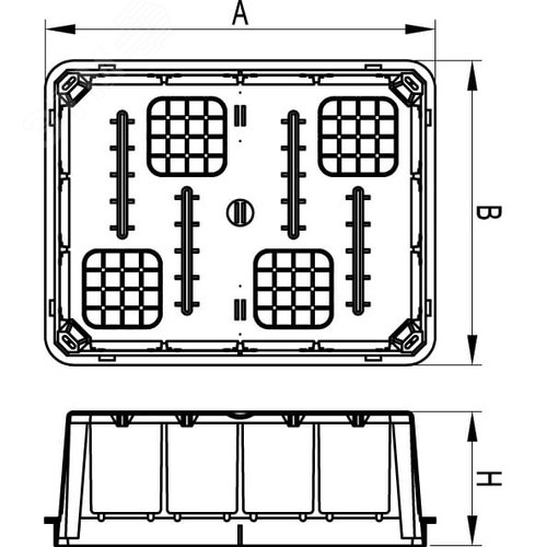 Коробка распределительная прямоугольная для твердых стен IP40 118х96х50мм - фото 2