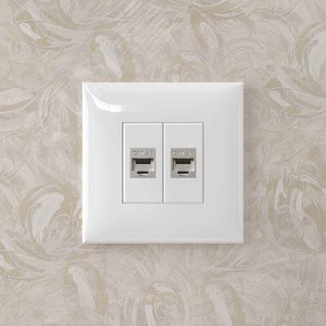 Avanti Компьютерная розетка RJ-45 без шторки в    стену, кат.5е двойная,экранированная Белое облако - фото 5