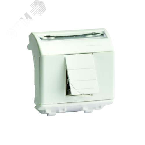 Изображение товара Розетка HDMI со шторкой Brava белая 2 модуля (шт)