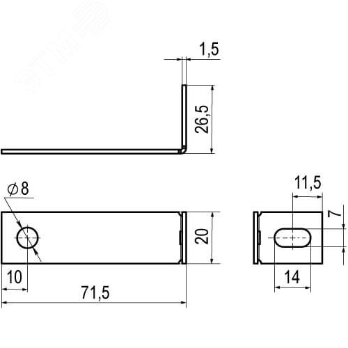 Держатель огнестойкой перегородки для консолей BBL/BBM цинк-ламельный - фото 2