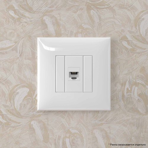 Avanti Телефонная розетка RJ-12 без шторки в стенуодинарная Белое облако - фото 5