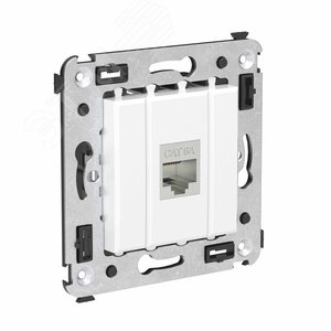 Avanti Компьютерная розетка RJ-45 без шторки в стену, кат.6А одинарная экранированная,  Белое облако - фото 2