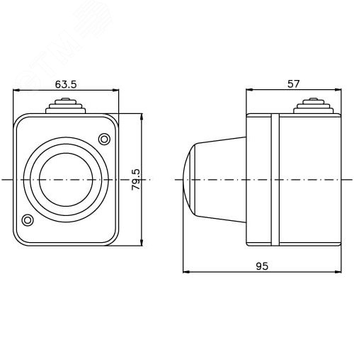 Арматура сигнальная световая IP54 прозрачная - фото 2