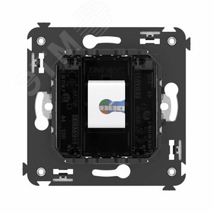 Avanti Компьютерная розетка RJ-45 без шторки в стену, кат.6 одинарная,  Черный квадрат - фото 4