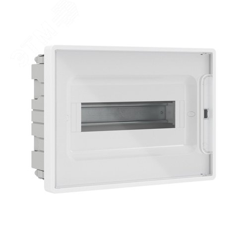 Щиток 12 мод встраиваемый для полых стен Фрейм (FRAME), белый, с прозрачной дверцей, с 2 шинами PEN на 6 и 8 отв. - фото 1