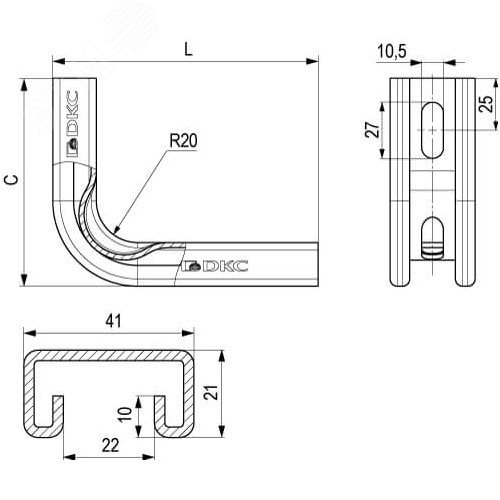 Консоль легкая DW основание 100 мм - фото 2