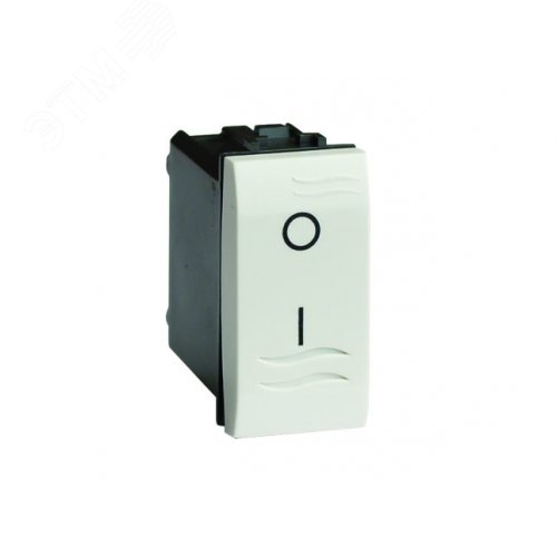 BRAVA Выключатель 1 модуль двухполюсный с подсветкой бежевый - фото 1