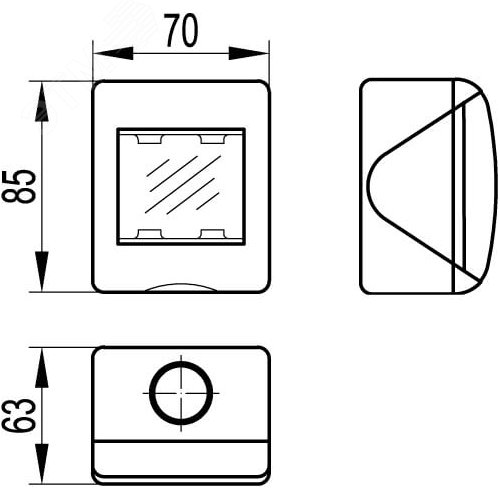 Модульная настен. коробка для эл/устан. изделий VIVA, IP55,2мод. - фото 5