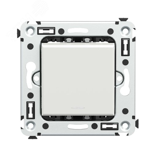 Avanti Выключатель одноклавишный, в стену Белое облако - фото 1