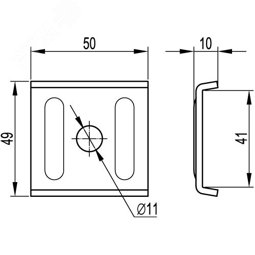 Пластина опорная для C-образного профиля (аналог горячей оцинковки) - фото 2