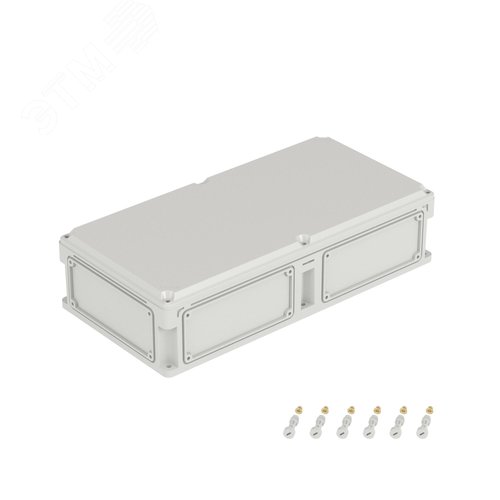 Корпус IP66/IP67, 600х300х146 мм, без МП, с фланцами, непрозрачная крышка H= 21 мм - фото 1
