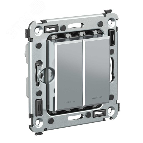 Avanti Кнопка двухклавишная в стену,Закаленная с  аль - фото 2