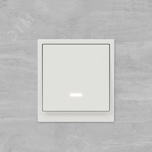 Переключатель одноклавишный с подсветкой, KANT, белый песок - фото 8