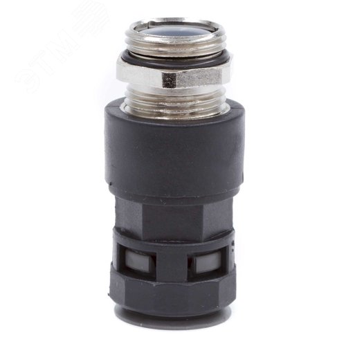 Муфта труба-коробка с герметичным уплотнением с   металлической резьбой IP68 DN12 мм М20х1,5        полиамид цвет черный - фото 2