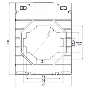 Трансформатор тока CT100 750A, класс 0.2, 5ВА - фото 2