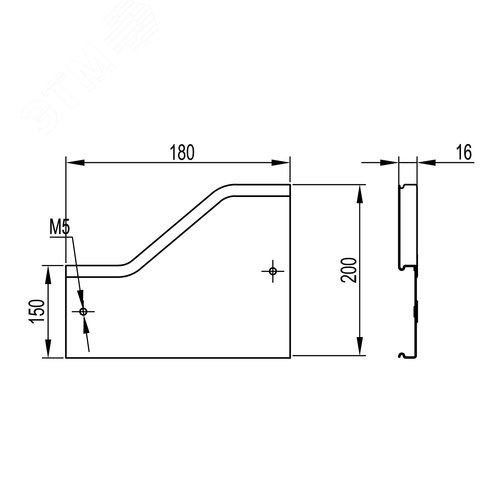 Крышка на переходник RRS левосторонний 200/150, горячеоцинкованная в комплекте с метизами и пластинами PTCE - фото 3