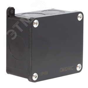 Коробка индустриальная 87х75х45 мм, IP68 с        гладкими стенками, черная - фото 1