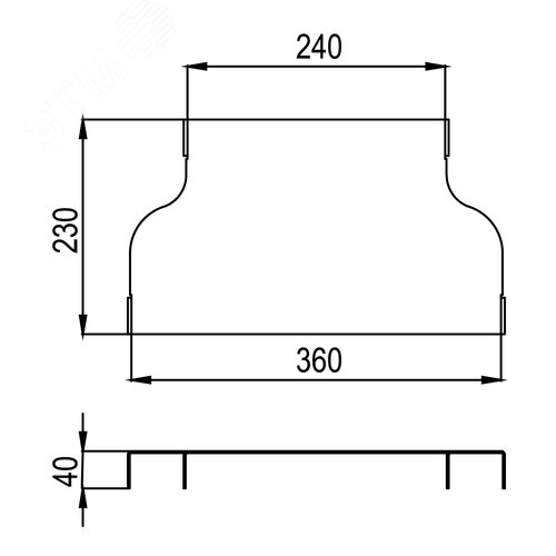 Крышка на переходник центральный 360/240 - фото 2