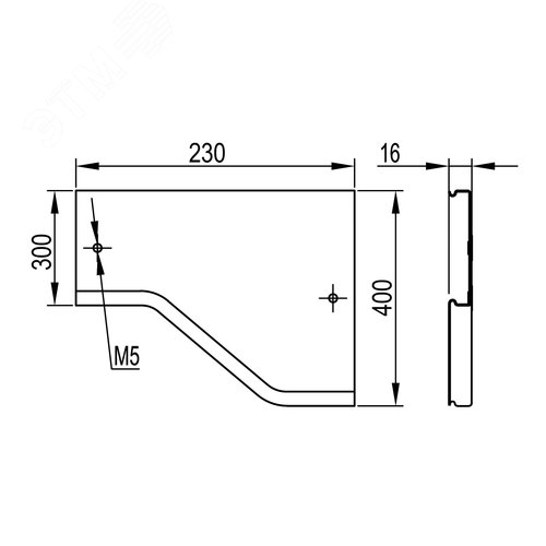 Крышка на переходник RRD правосторонний 400/300, горячеоцинкованная в комплекте с метизами и пластинами PTCE - фото 3