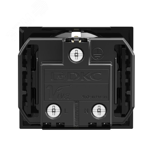 Розетка силовая, ЭУИ Вива (Viva), 2 мод., цвет че - фото 4