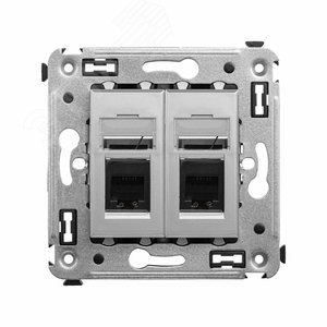 Изображение товара Avanti Телефонная розетка RJ-12 в стену двойная Закаленная сталь (шт)