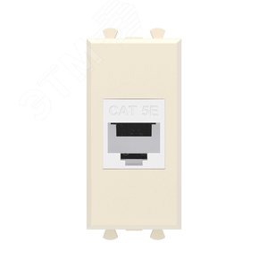 Avanti Компьютерная розетка RJ-45 без шторки модульная, кат.5е,  Ванильная дымка, 1 модуль - фото 1