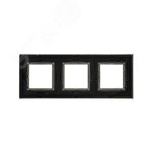 Рамка из натурального стекла, ''Avanti'', черная, 6 модулей 4402826 DKC - 4