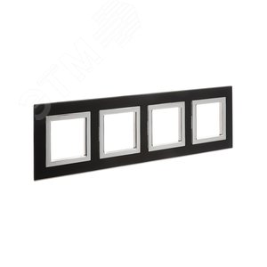 Рамка из натурального стекла, ''Avanti'', черная, 8 модулей 4402828 DKC - 3