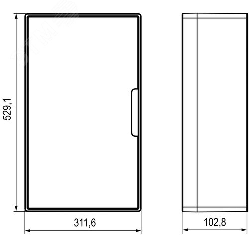 Щиток 36 мод настенный Фрейм (FRAME), белый, с белой дверцей, с 4 шинами PEN (2шт на 8 отв. и 2шт на 10отв.) - фото 5