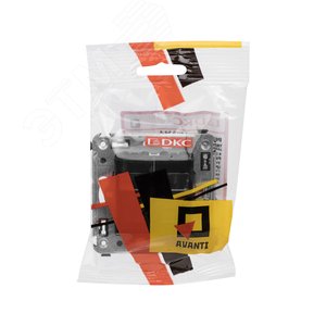 Avanti Розетка телефонная в стену двойная, ''Черный квадрат'' - фото 5