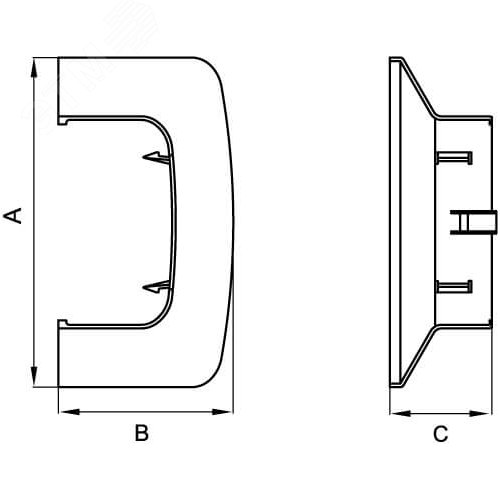Ввод в стену для кабель-канала 140х50 IN-Liner FRONT - фото 2