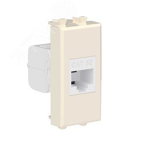 Avanti Компьютерная розетка RJ-45 без шторки модульная, кат.5е,  Ванильная дымка, 1 модуль - фото 2