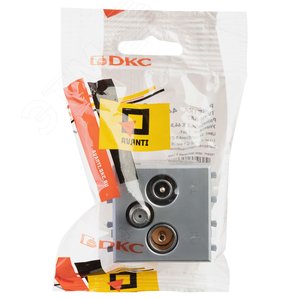 Розетка TV-FM-SAT модульная, Avanti, закаленная сталь, 2 модуля - фото 5