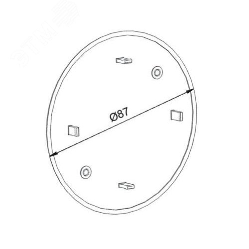 Крышка для коробки установочной 87мм IP40 - фото 2