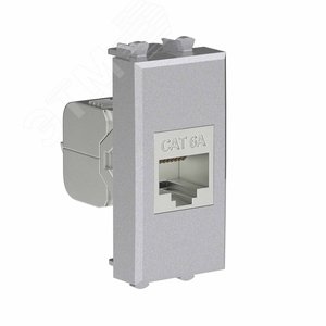 Avanti Компьютерная розетка RJ-45 без шторки модульная, кат.6А экранированная,  Закаленная сталь, 1 модуль - фото 2