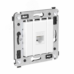 Avanti Компьютерная розетка RJ-45 без шторки в стену, кат.6 одинарная,  Белое облако - фото 2