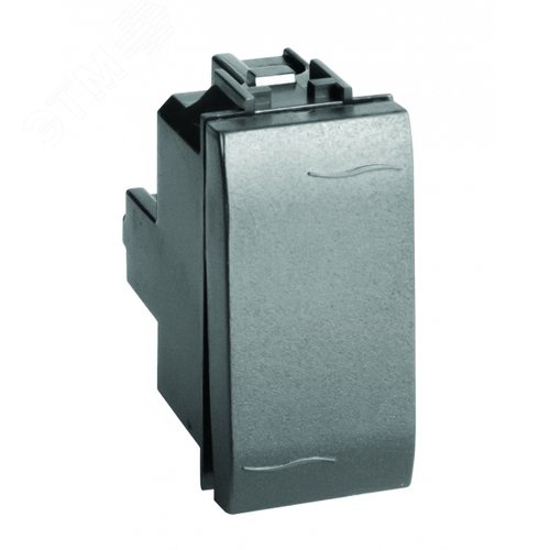 Изображение товара Выключатель одноклавишный, черный (шт)